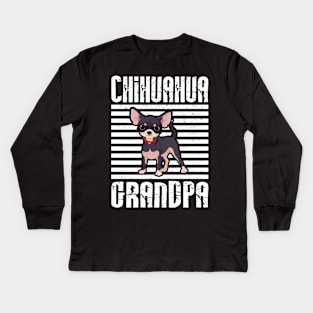 Chihuahua Grandpa Proud Dogs Kids Long Sleeve T-Shirt